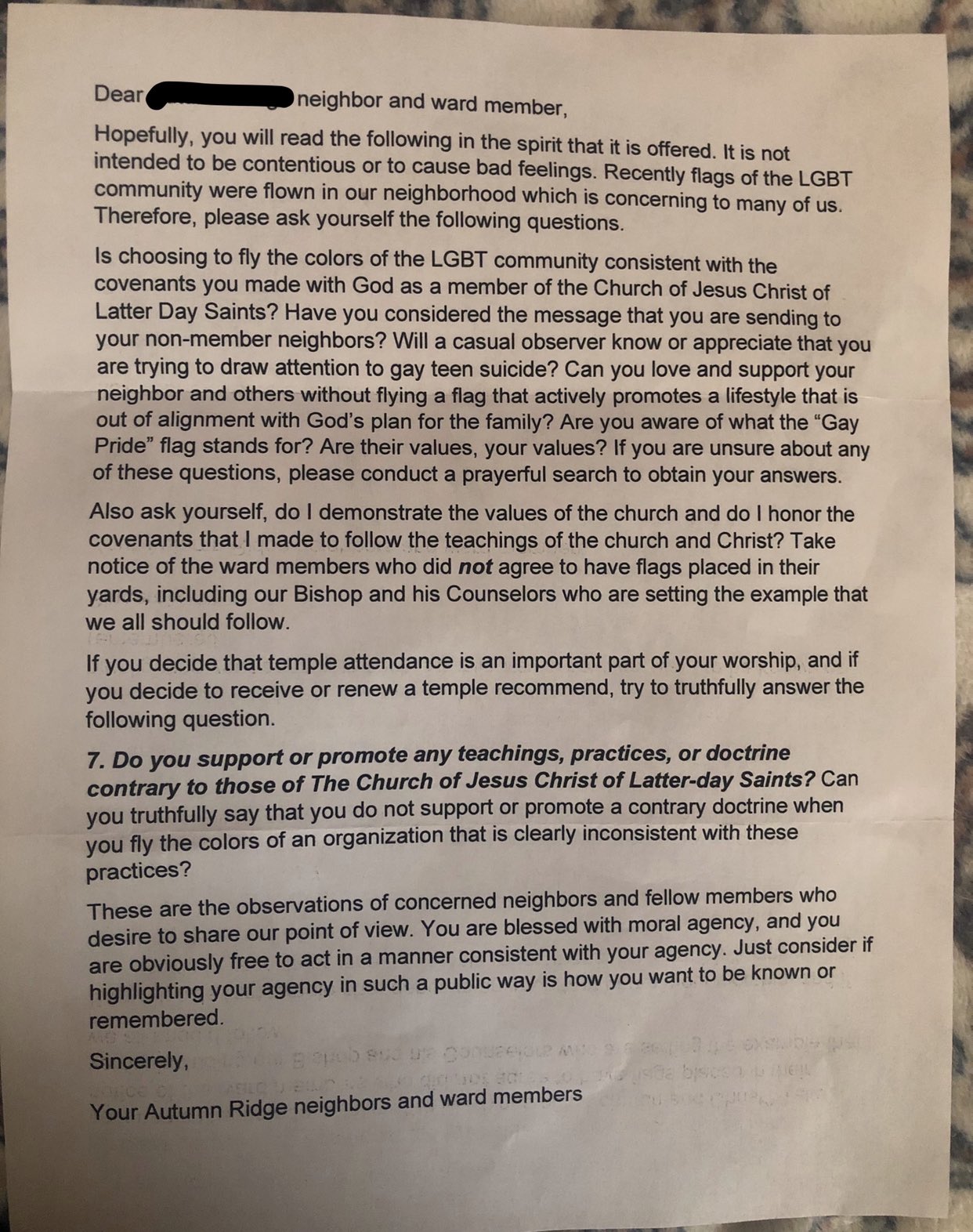 La bandera del orgullo causa alboroto en Utah