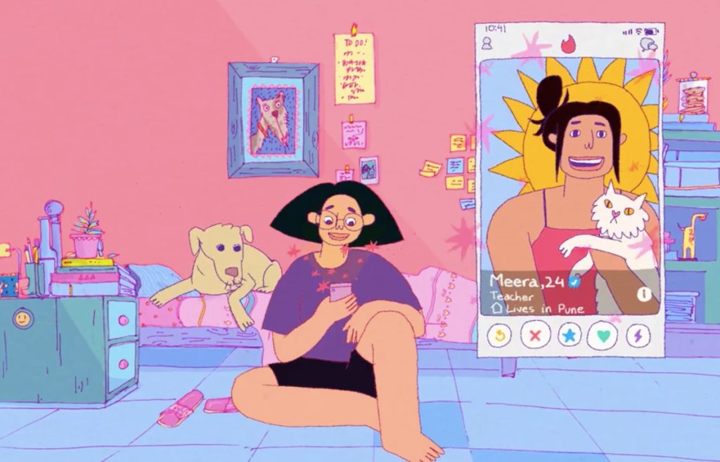 Una bonita animación cuenta una historia de amor lésbica