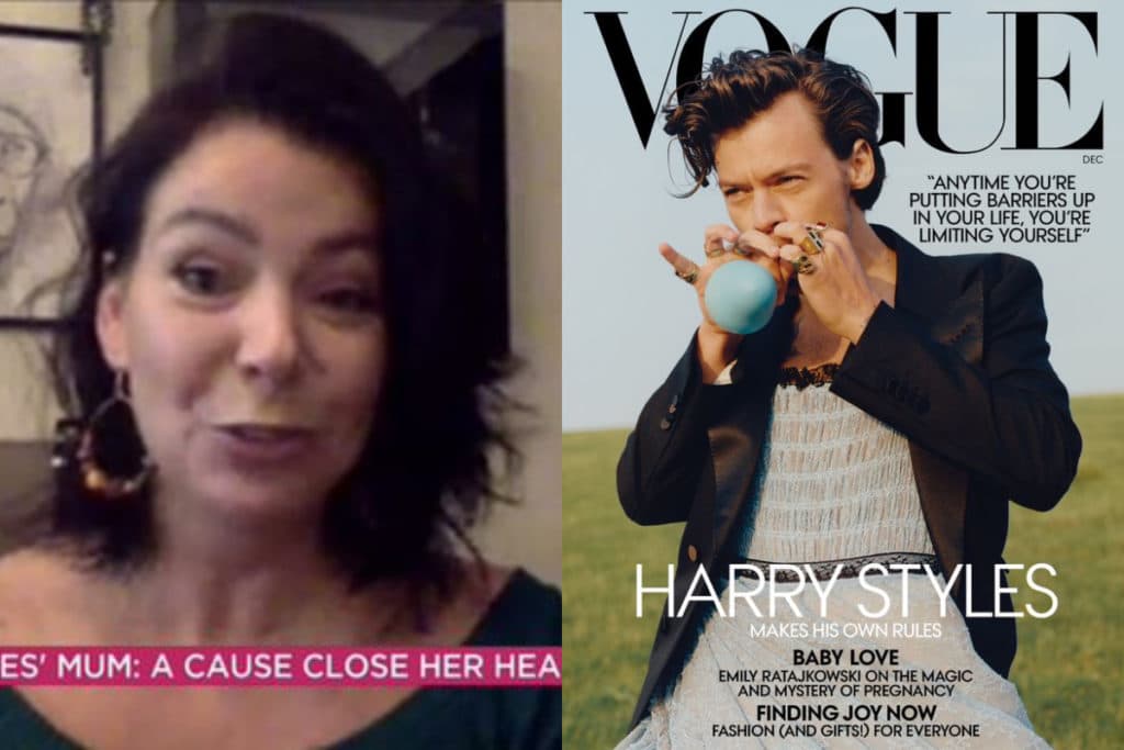 La madre de Harry Styles defiende el derecho de su hijo a llevar un precioso vestido de gala: 
