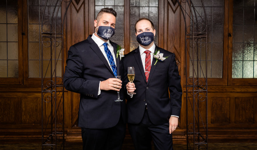 Same-sex wedding during COVID pandemic