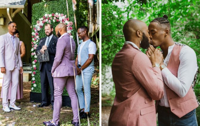Two men get married during the pandemic
