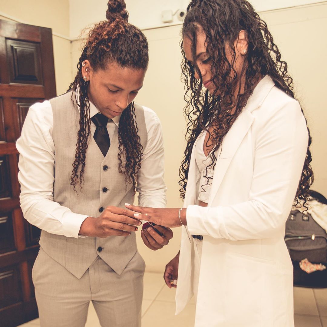 Los judocas Rafaela Silva y Eleudis Valentim se casan en Río.