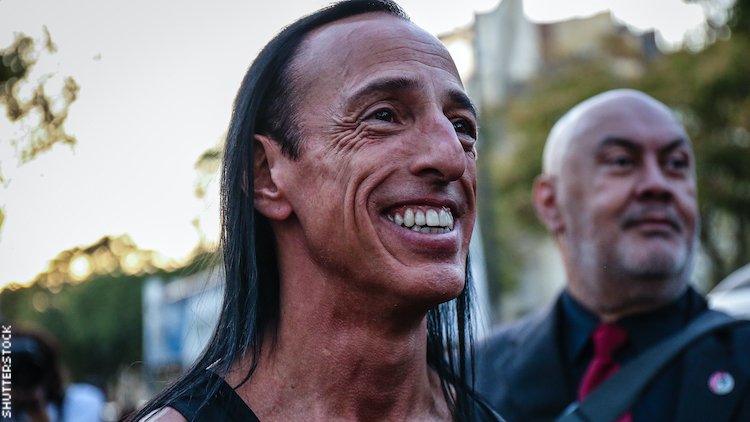 Rick Owens smiling in Paris.