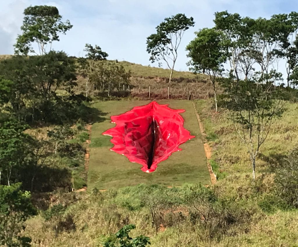 Una vulva gigante de 33 metros aparece en Brasil