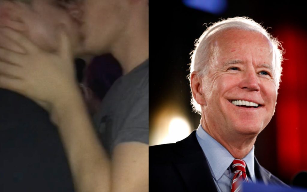 Joe Biden comparte un vídeo de un apasionado beso gay