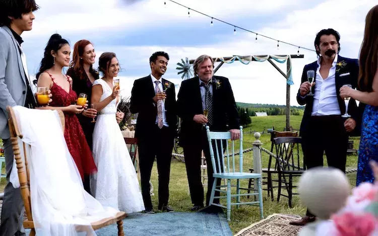 Nicole and Waverly celebrating with their family