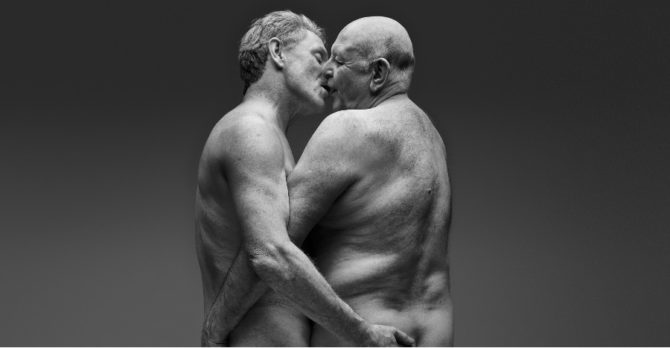 Mark and Andrew in the campaign from the nonprofit counseling service, Relate