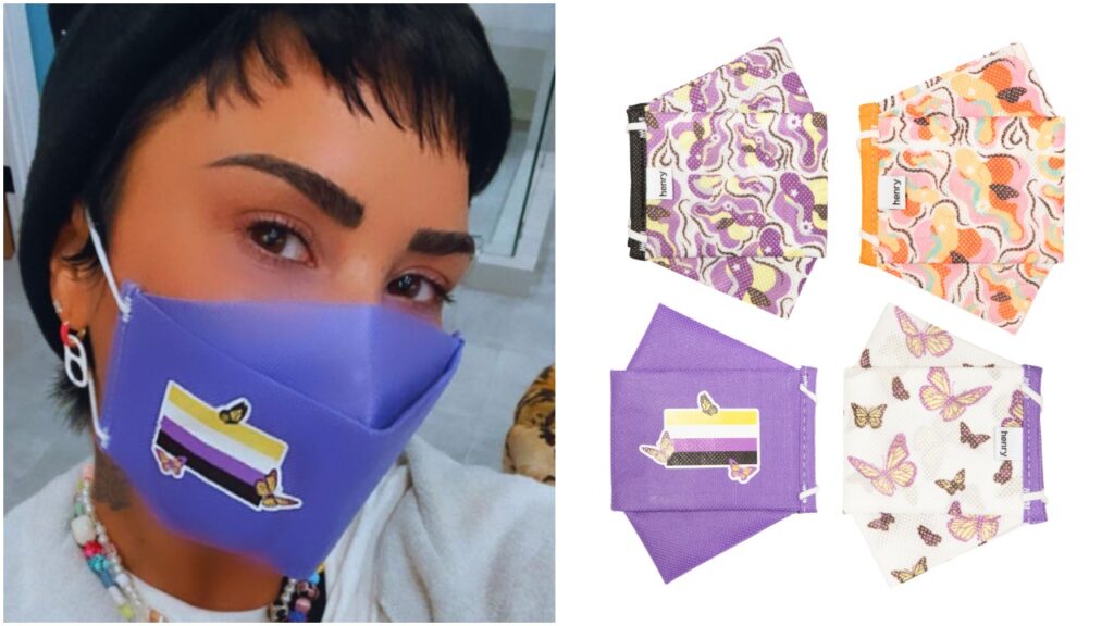 Demi Lovato lanza una línea de mascarillas con diseños trans y no binarios
