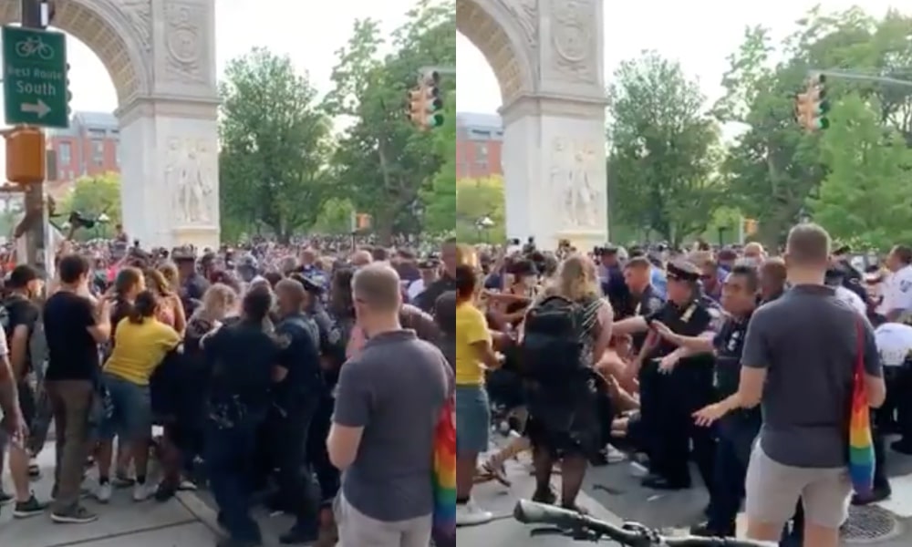 La policía "golpeó, empujó y roció con gas pimienta" a la multitud en el Orgullo de Nueva York