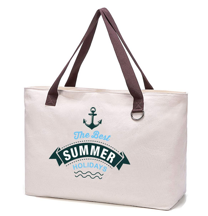 Bolso shopper grande con cremallera