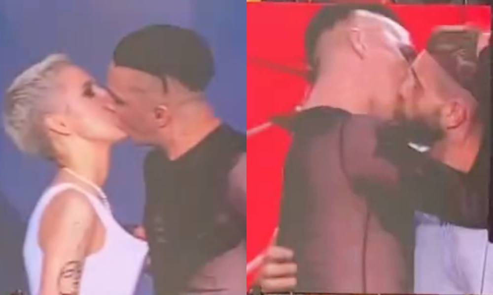 La estrella de Eurovisión Mélovin sale desafiante tras un apasionado beso en el escenario con un hombre y una mujer
