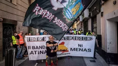 Manifestación homófoba en el barrio de Chueca en Madrid