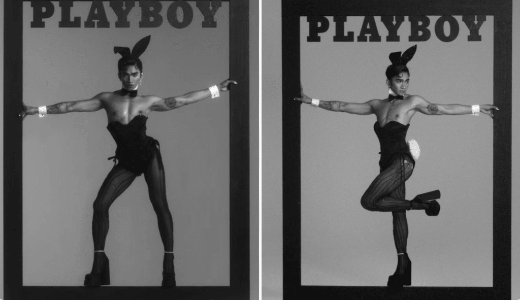 Un hombre es portada de la revista Playboy