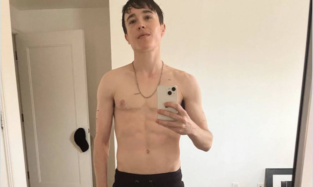 Elliot Page sorprende con un nuevo selfie sin camiseta