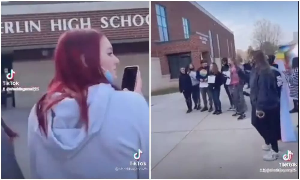 Estudiantes furiosos protestan después de que un adolescente trans sea 