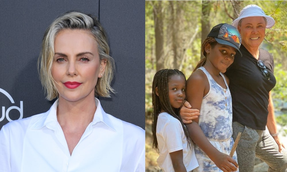 Charlize Teron comparte una foto de sus hijas en el cumpleaños de su madre