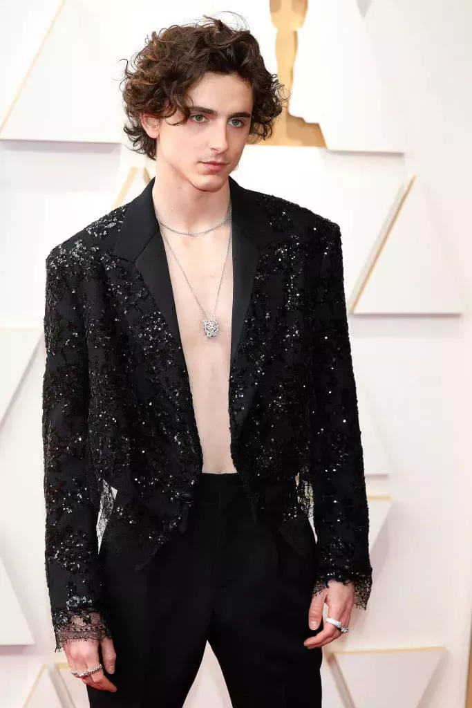 Timothée Chalamet sin camiseta, los shorts de Kristen Stewart y otros 12 looks dramáticos de la alfombra roja de los Oscars