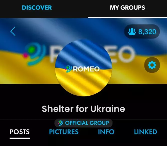 Planet Romeo's Shelter for Ukraine group