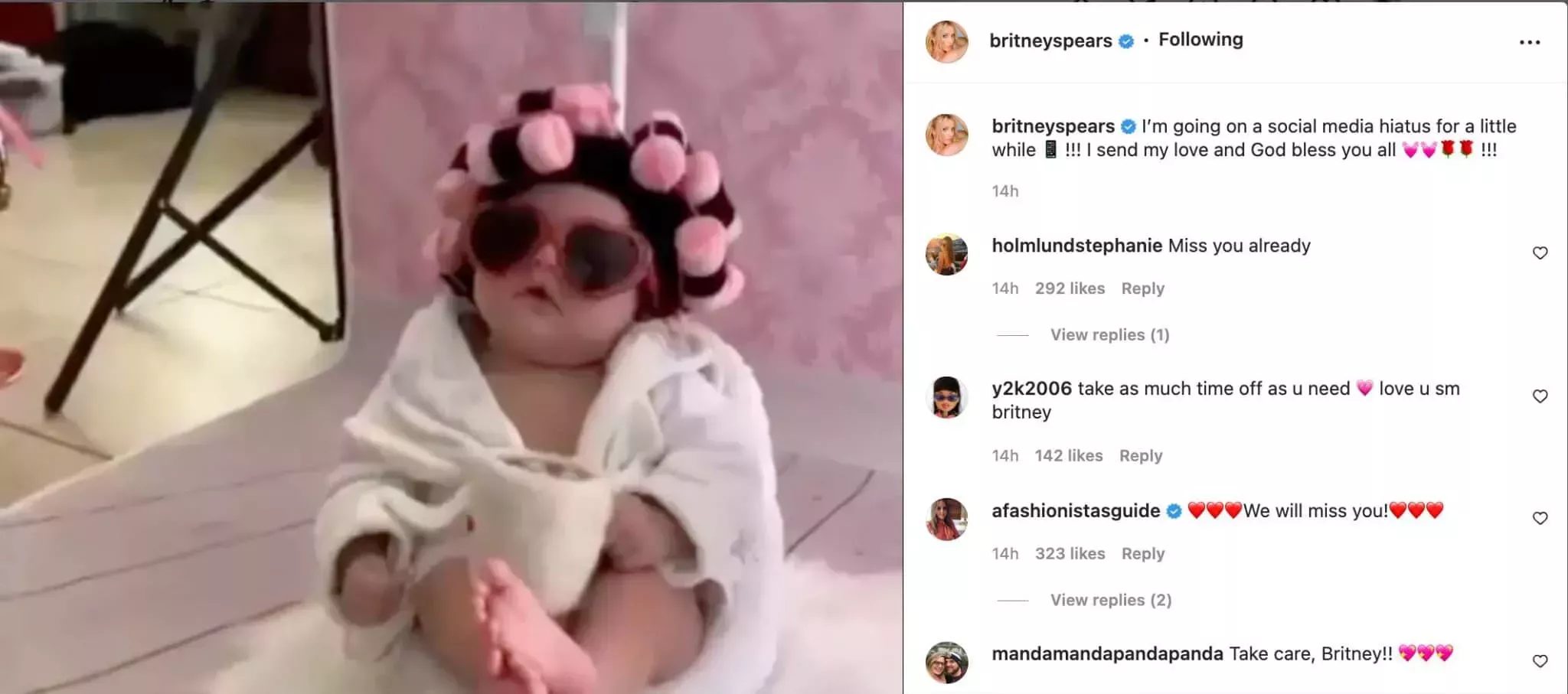 Britney Spears anuncia que abandona Instagram 'por un tiempo'