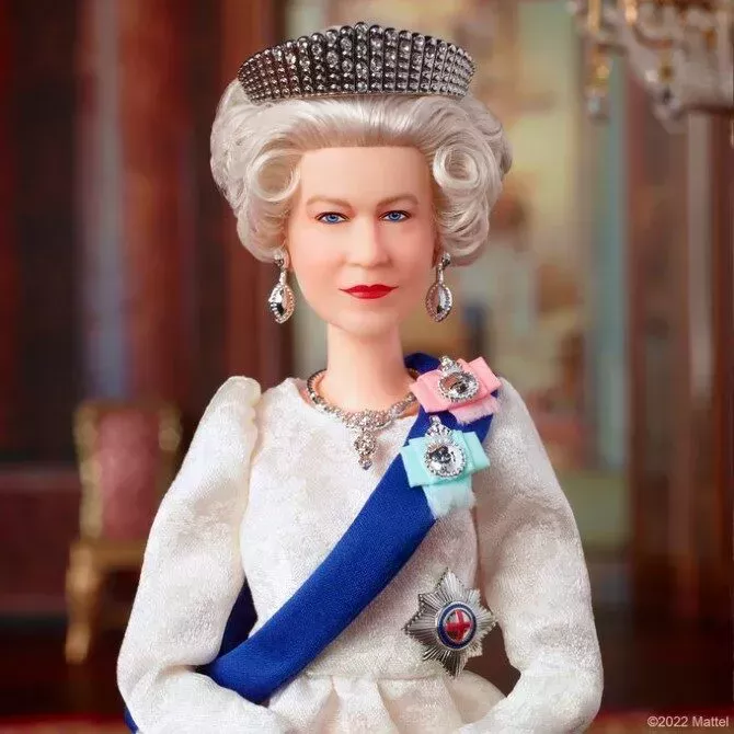 The Queen Elizabeth Barbie doll from Mattel