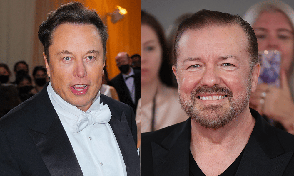 Elon Musk habla sobre las críticas por los chistes antitrans de Ricky Gervais