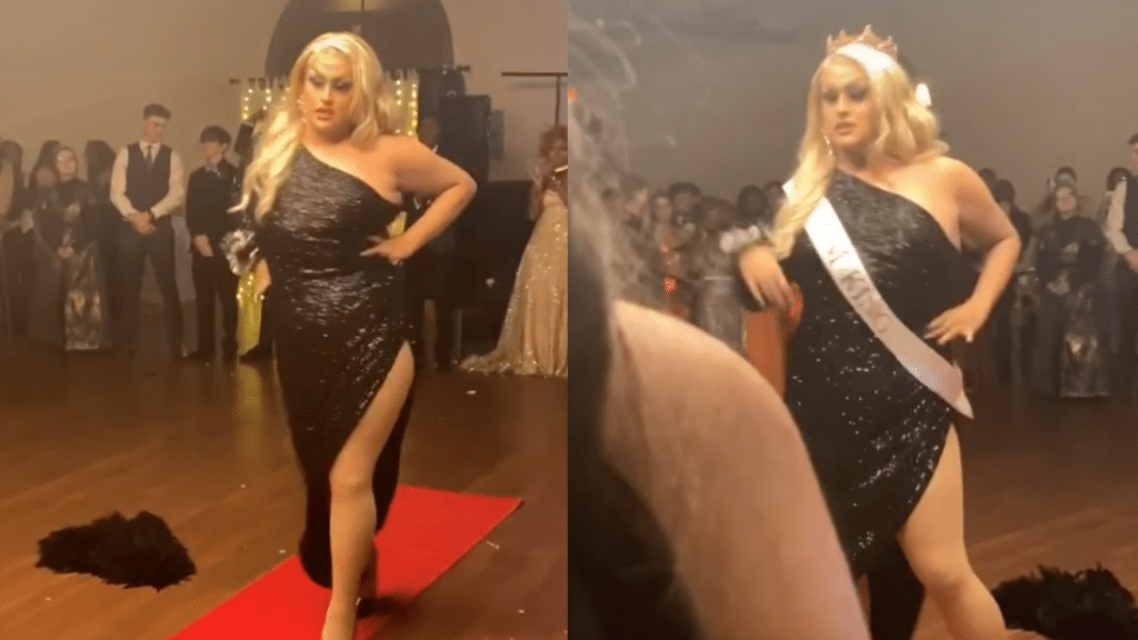 Una drag queen se corona como reina del baile de un instituto en Indiana