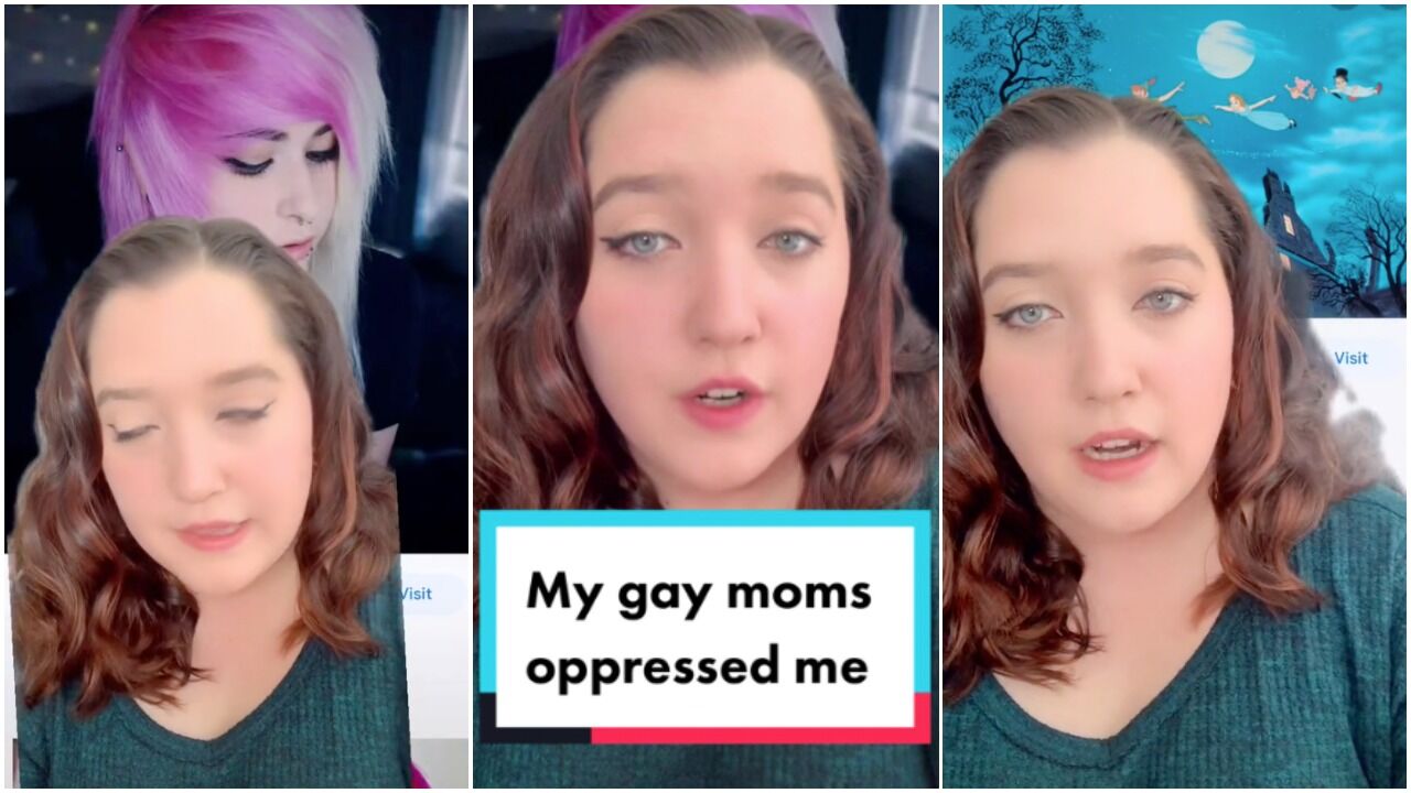 Una TikToker bromea con que fue "oprimida" por sus padres homosexuales en un vídeo viral