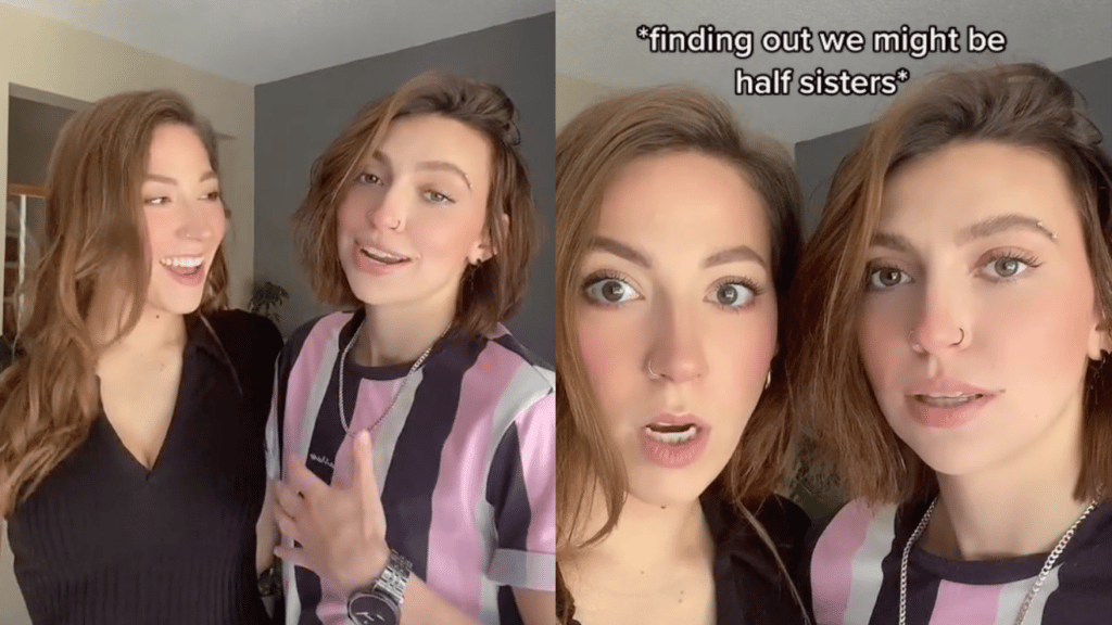 Una pareja de lesbianas comparten un video viral al enterarse de que son hermanas