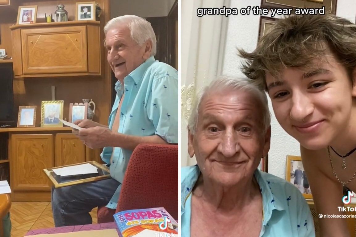 Este abuelo tan tierno cambia la foto de su nieto tras su transición con orgullo
