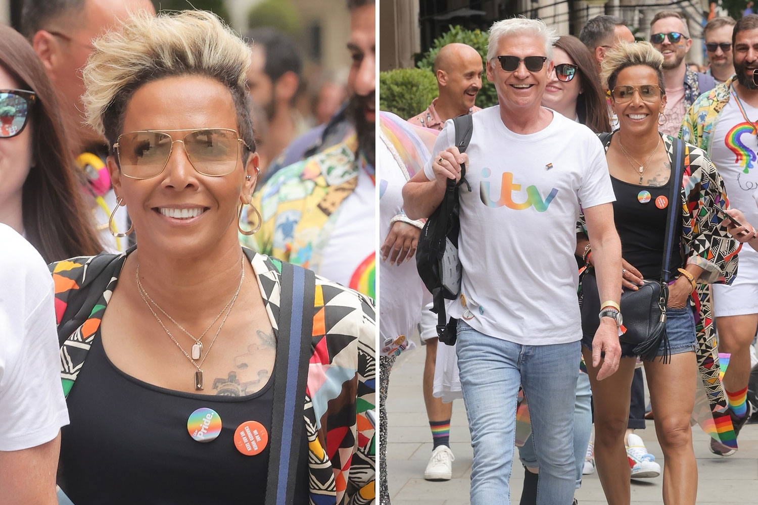 Kelly Holmes fue vista con Phillip Schofield en el Orgullo después de salir del armario