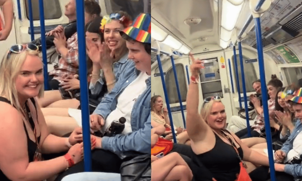 Una pedida de mano queer en el metro de Londres termina en debate