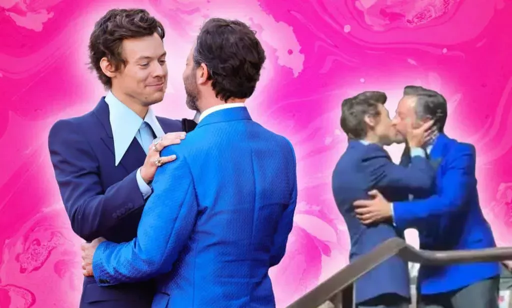 Harry Styles besa a Nick Kroll y Chris Pine comprueba su presencia: El caos en el estreno de Don't Worry Darling