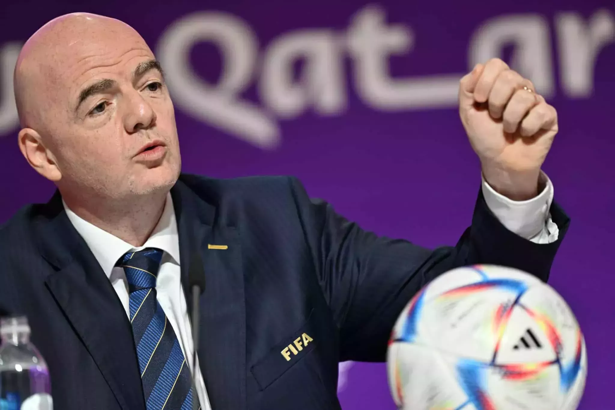 El presidente de la FIFA dice que se siente 