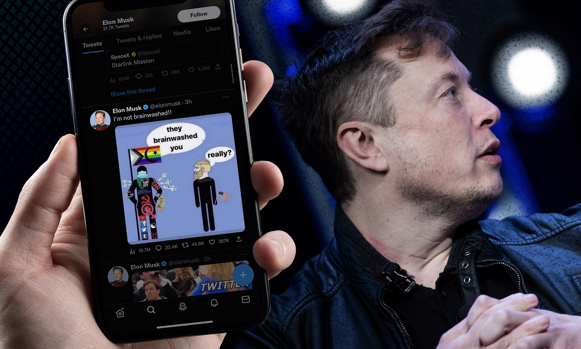 Elon Musk condenado por compartir un meme anti-LGBTQ+, antifeminista y antivacunas