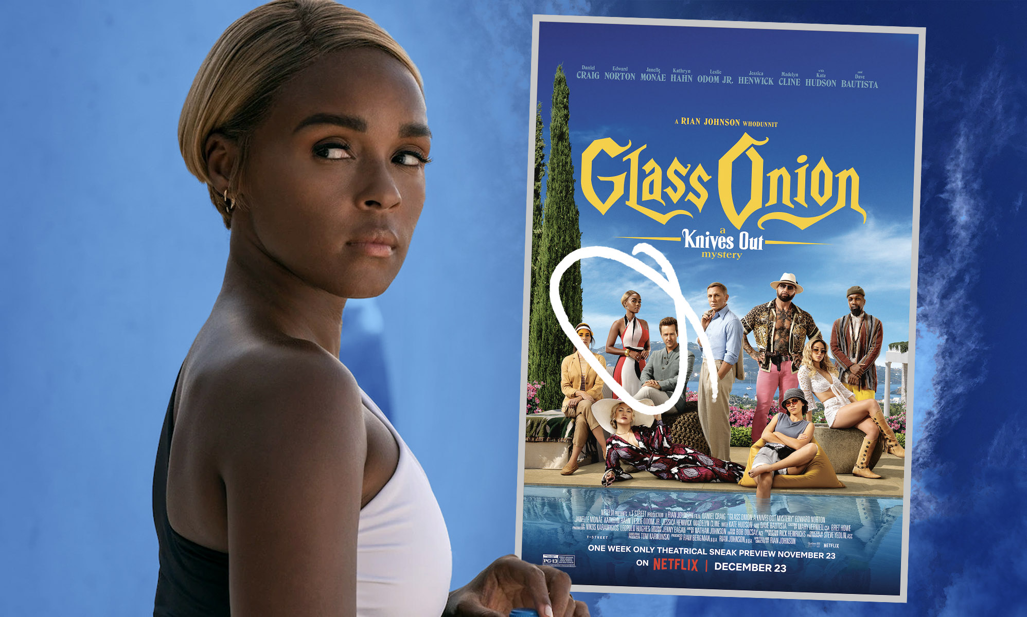 Janelle Monáe sorprende con su personaje en la película Glass Onion