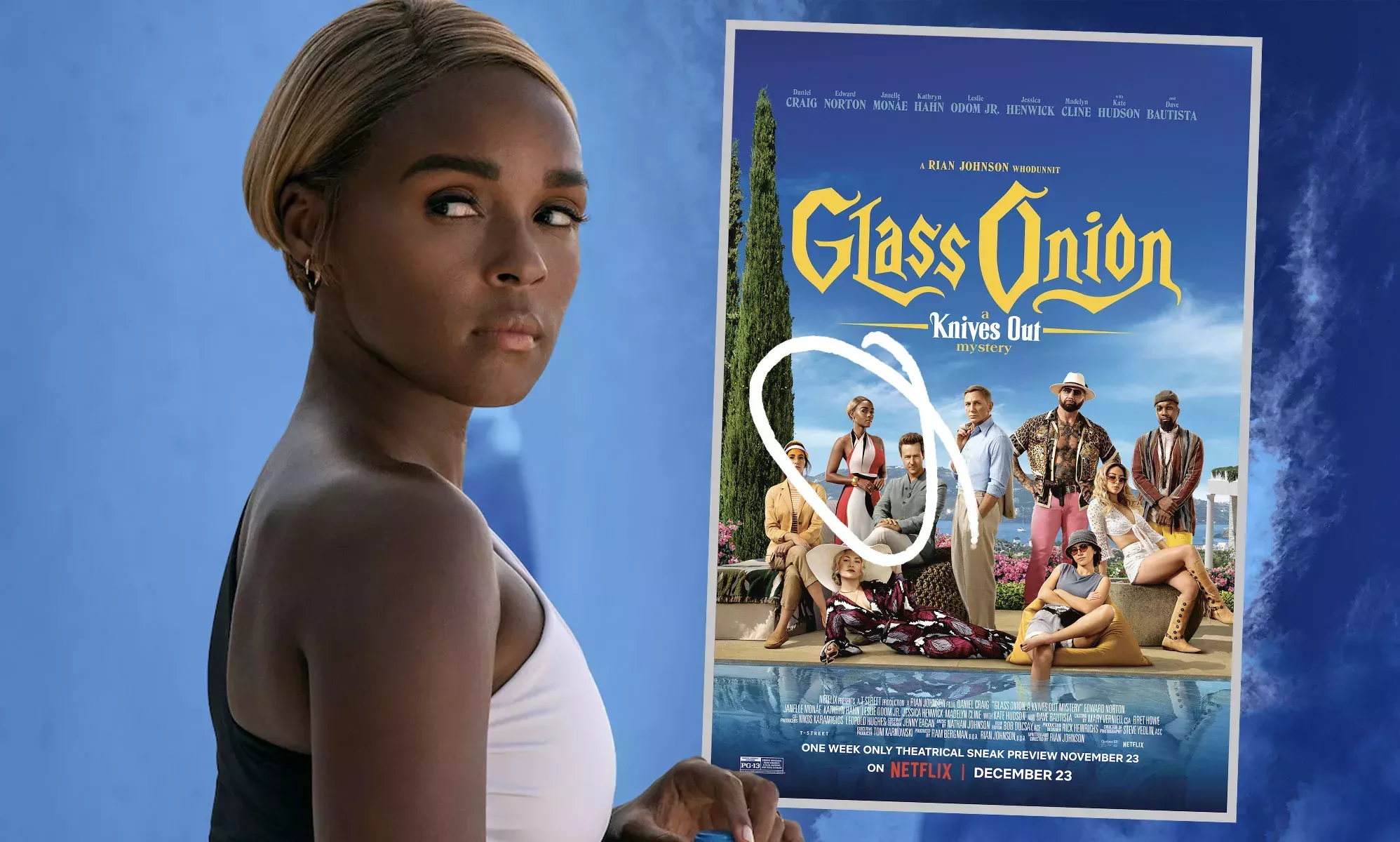 Janelle Monáe tiene amordazados a sus fans con su actuación en Glass Onion: 'Se tragó el papel'