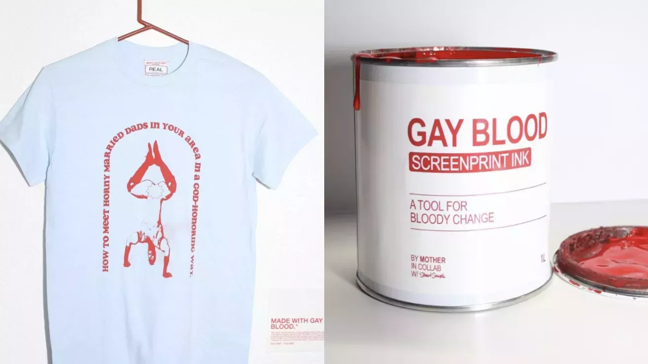 Salen a la venta camisetas hechas con sangre de homosexuales para protestar contra la arcaica prohibición de donar en EE.UU.