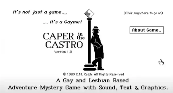 Caper in the Castro, gay video game, LGBTQ computer game
