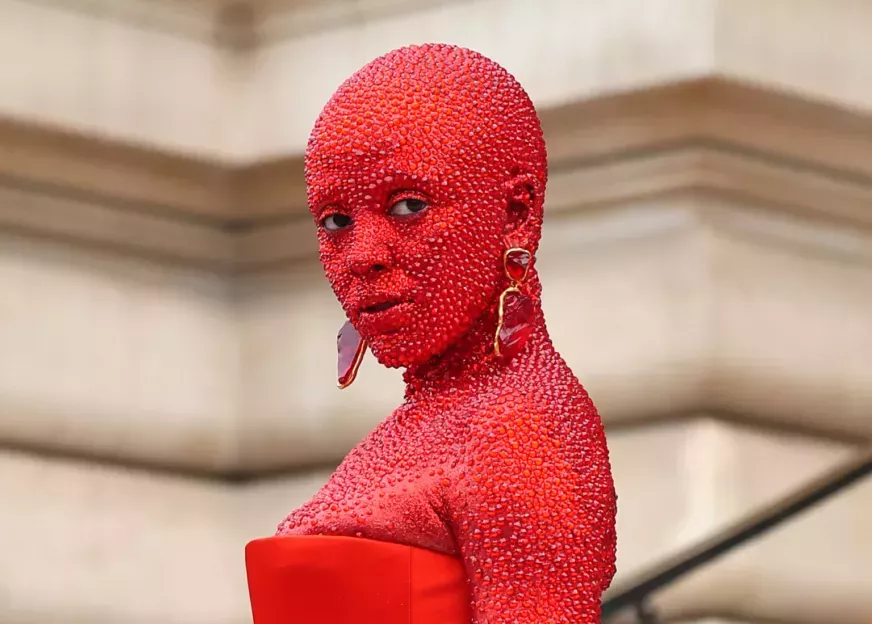 Doja Cat attends the Schiaparelli Haute Couture Spring Summer 2023 show as part of Paris Fashion Week on January 23, 2023 in Paris, France