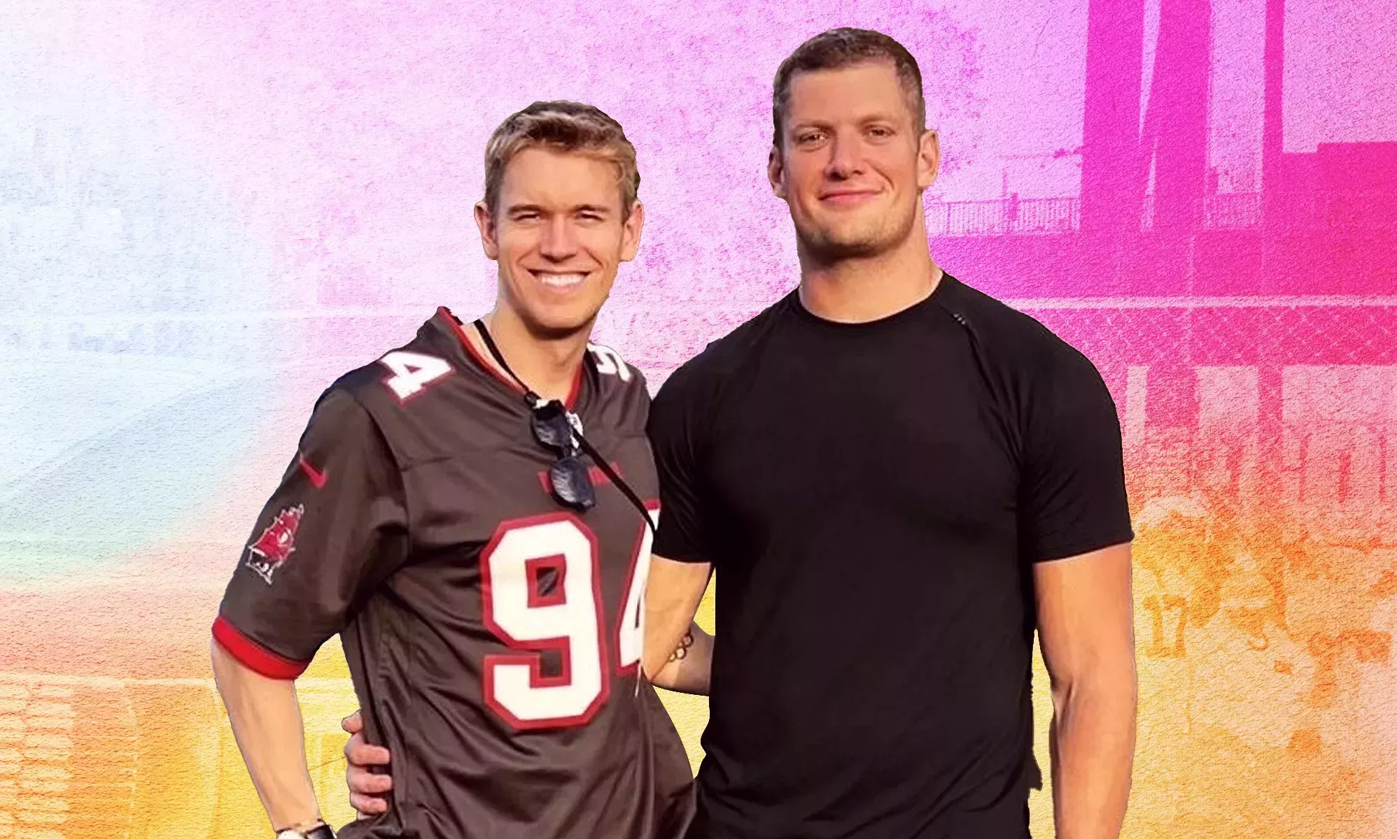 El linebacker gay de la NFL Carl Nassib confirma su relación con el nadador olímpico Søren Dahl