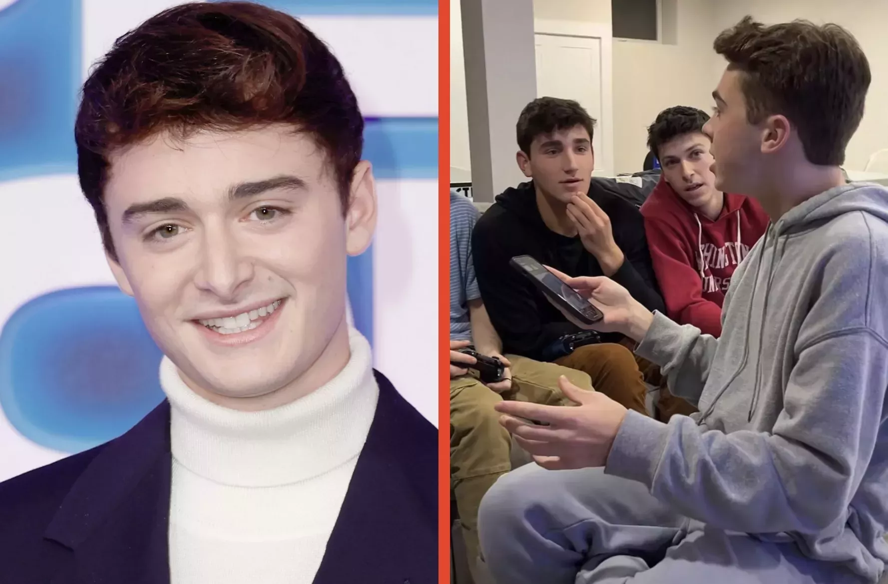 Noah Schnapp and friends in a new TikTok.