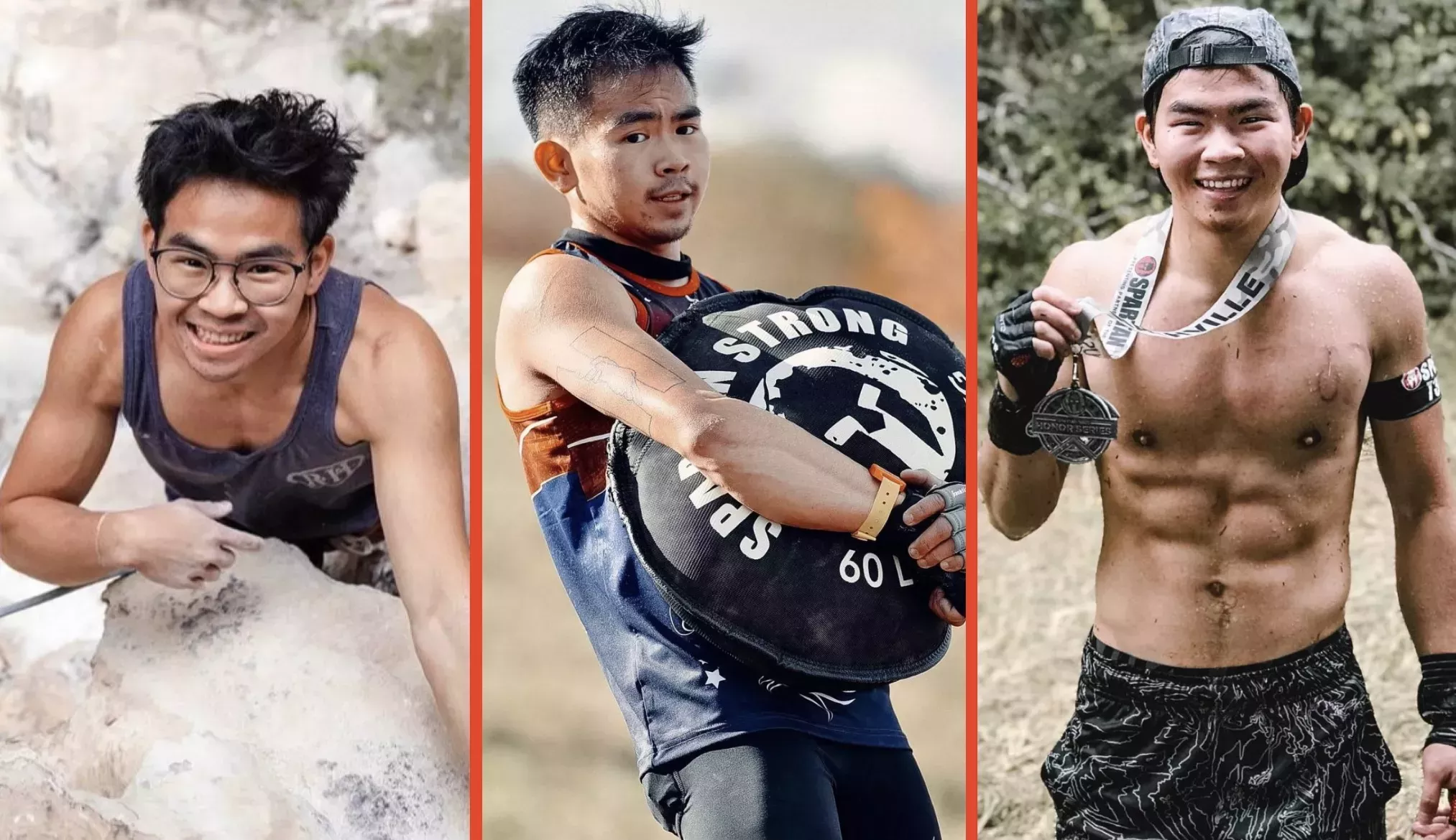 Various pictures of 'The Climb' competitor Cat Runner from his Instagram page.