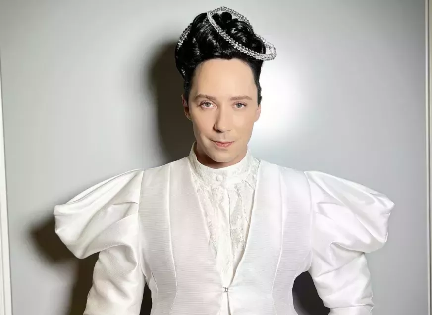 Johnny Weir in white outfit