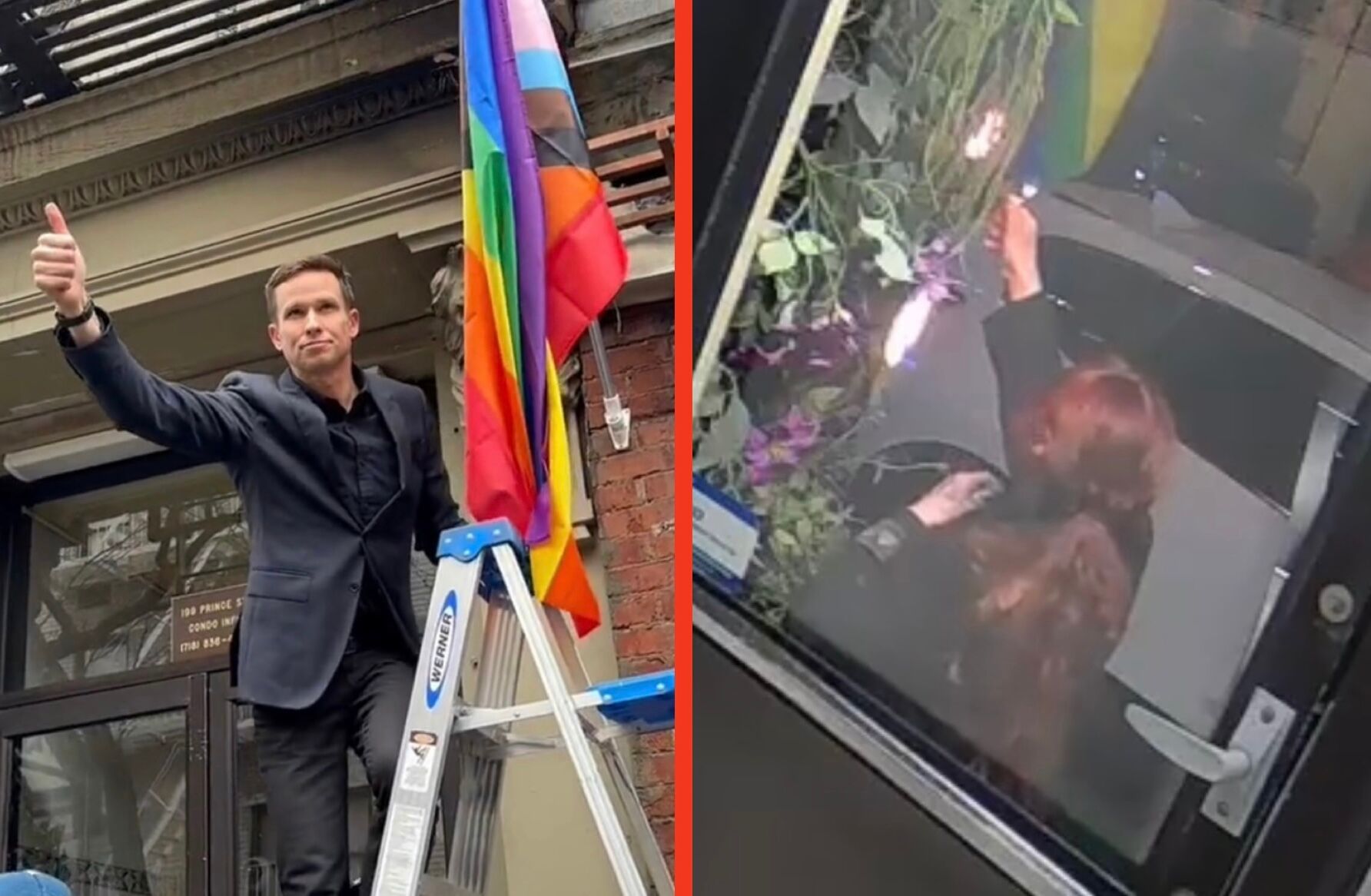 Atacan y queman la bandera arcoíris de un restaurante en Nueva York