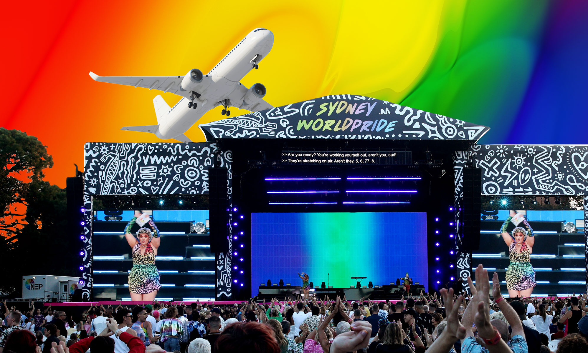 Un heterosexual vuela por accidente en el vuelo del WorldPride de Sydney