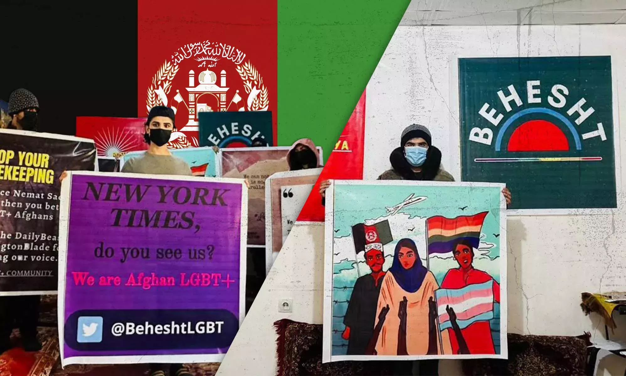 Valientes afganos arriesgan sus vidas para organizar una protesta LGBTQ+ 