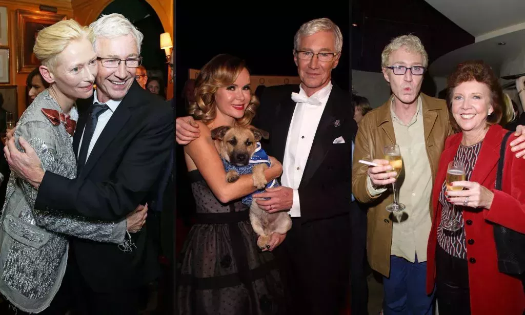 Paul O'Grady with Tilda Swinton, Amanda Holden and Cilla Black.