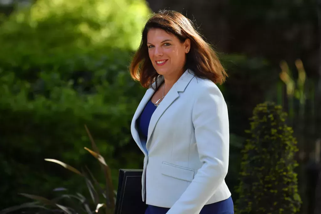 Conservative MP Caroline Nokes arrives for the weekly Cabinet meeting at Downing Street. 