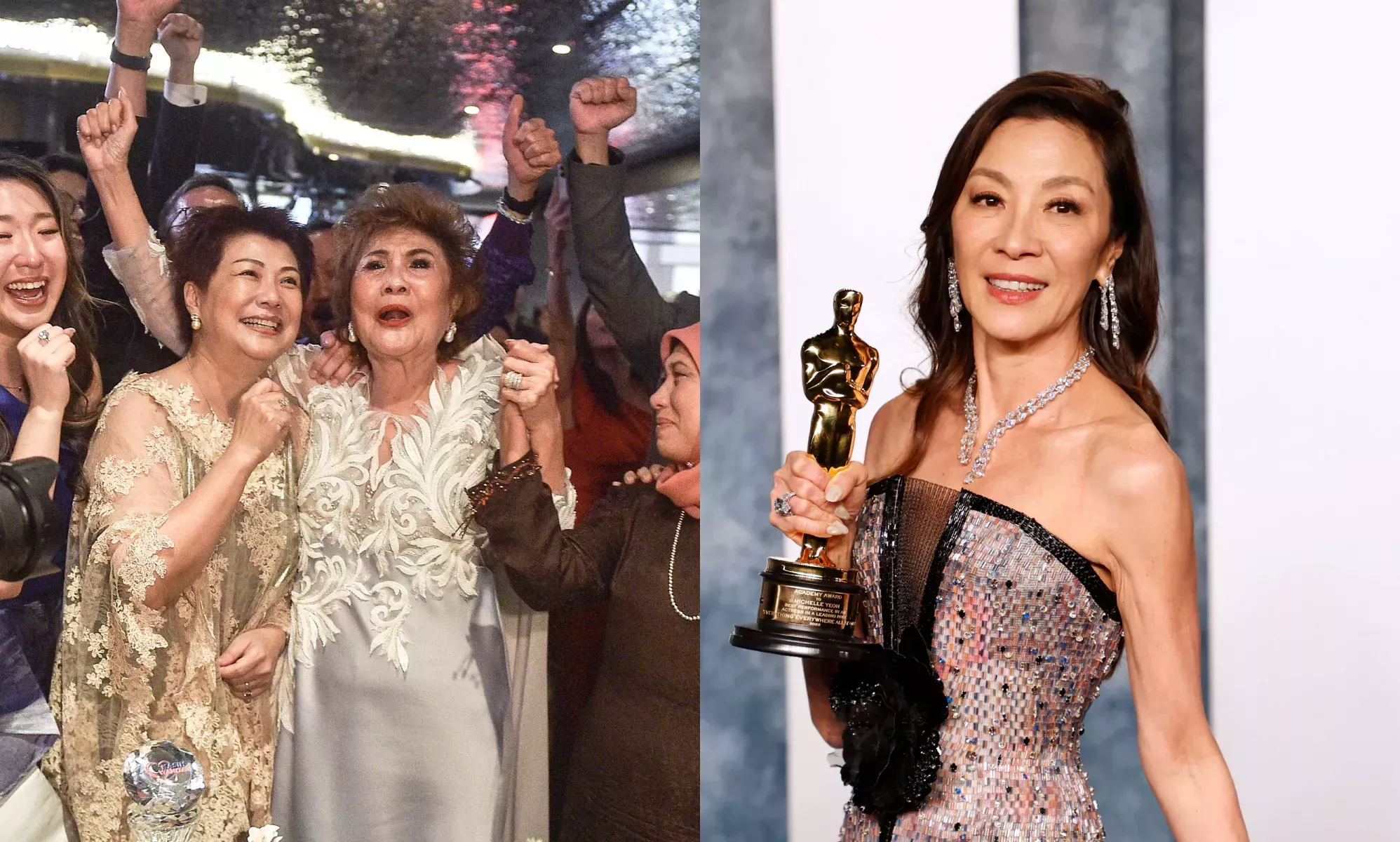 La familia de Michelle Yeoh reacciona entre lágrimas a su histórica victoria en los Oscars y es lo mejor que verás hoy