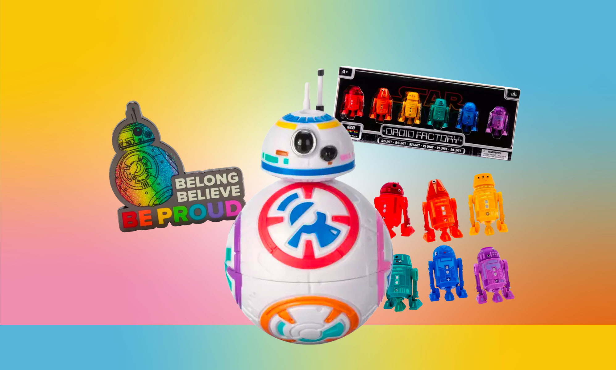 Disney lanza la colección Star Wars Pride con un BB-8 arco iris